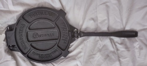 Victoria 8" Cast Iron Tortilla Press & Pataconera, Colombia, MU-D5/MU-D2 - Picture 12 of 14