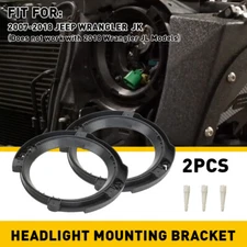 For 2007-2018 Jeep Wrangler JK 7" Headlight Mount Bracket Ring ABS Replace Parts
