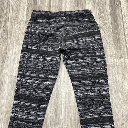 ATHLETA Elastic Waist Low Rise Black/Grey/White Print Leggings Girl's Size Small - Picture 7 of 11