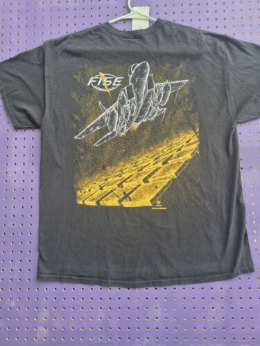 Vintage 1992 Blackbird F-15E Strike Eagle Shirt Large Jet Fighter Airplane - Picture 2 of 4