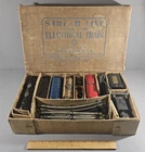 MARX STREAM LINE STEAM ELECTRIC TRAIN SET COMMODORE VANDERBILT, TIN CARS & BOX