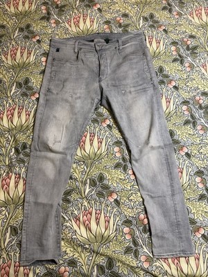 G-Star Men's Raw Jeans Size 34x30 D Staq 3D Slim Blue Stretch Denim