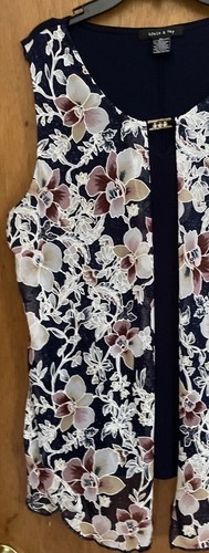 Adele & May Women’s Layered Floral Blouse Asymmetrical Multicolor S XL - Picture 2 of 14