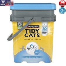 Clumping Kitty Litter 10-Day Odor Control Glade Clear Springs Scent 35 lb Pail 0.90 per pound