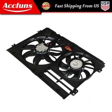 Radiator Cooling Dual Condenser Fan For Audi A3 Tt Quattro Volkswagen Passat