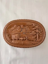 Hershey Molds Ceramic 1982 Beautiful Brown Trinket Box Vintage