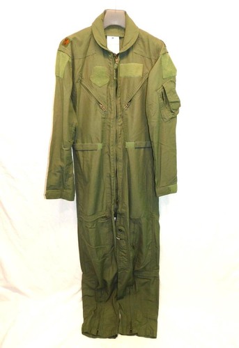 USAF 38R 38 Green Flyers Coveralls CWU 27/P Fire Resistant FR Aramid Equa 1999
