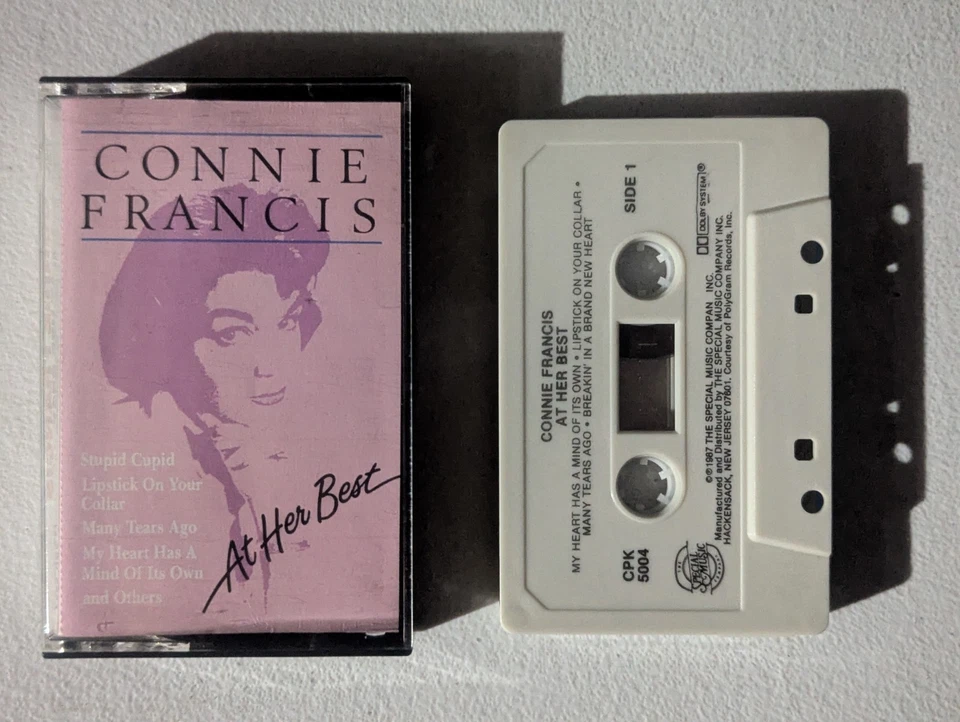 CONNIE FRANCIS Cassette Tape Lot/2: At Her Best, The Very Best Of Connie Francis Foto 3 de 4