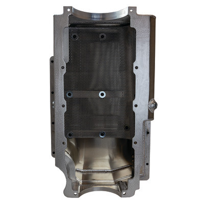 Moroso 20376, One Natural Aluminum Bbc 2Pc. Billet Rail Oil Pan Performance Part