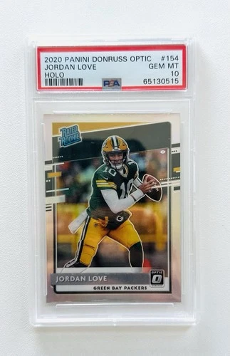 2020 Donruss Optic Holo #154 Jordan Love Packers RC Rated Rookie PSA 10 GEM MINT