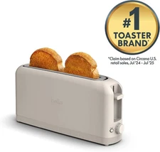 NEW - 2 Slice Slim Toaster, Fits-anywhere™ Kitchenware, 6 Setting Shade Control