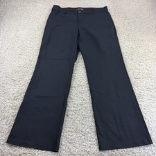 Lee Trousers Womens Size 16 Medium Mid Rise Flex Motion Black Career Wear