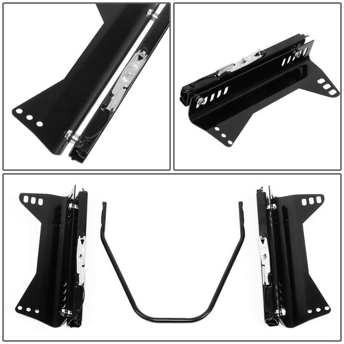 2X J2 UNIVERSAL FIBERGLASS BLACK FABRIC FIXED POSITION BUCKET RACING SEATS LARGE - Picture 8 of 9
