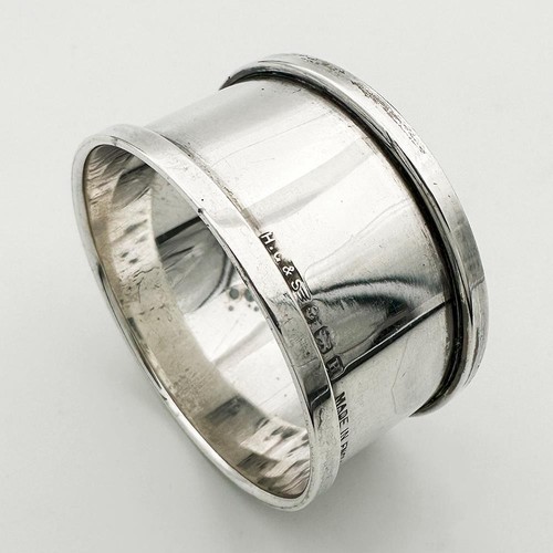 NAPKIN RING STERLING SILVER GEORGE V Birmingham 1932 Henry Griffith & Sons - Picture 2 of 4