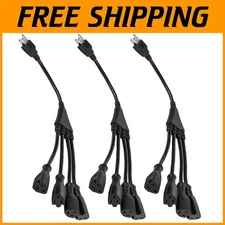 Multi Outlet Splitter 1 to 4 Plug Power Strip