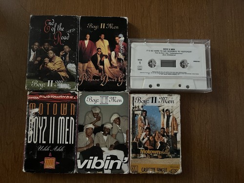 Boyz II Men 6 Cassette Lot R&B Vibin, Please Don’t Go, Motown Philly Tested 90s