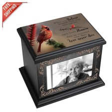Dignified Memorial Urn with Photo Frame - Perfect for Adult Ashes Up to 200 lbs
