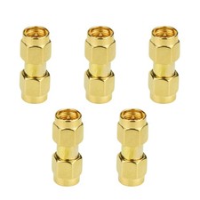 SMA 5 Pack SMA Male to Male Adapter Coupler Coaxial Connector for Antenna, Ra...