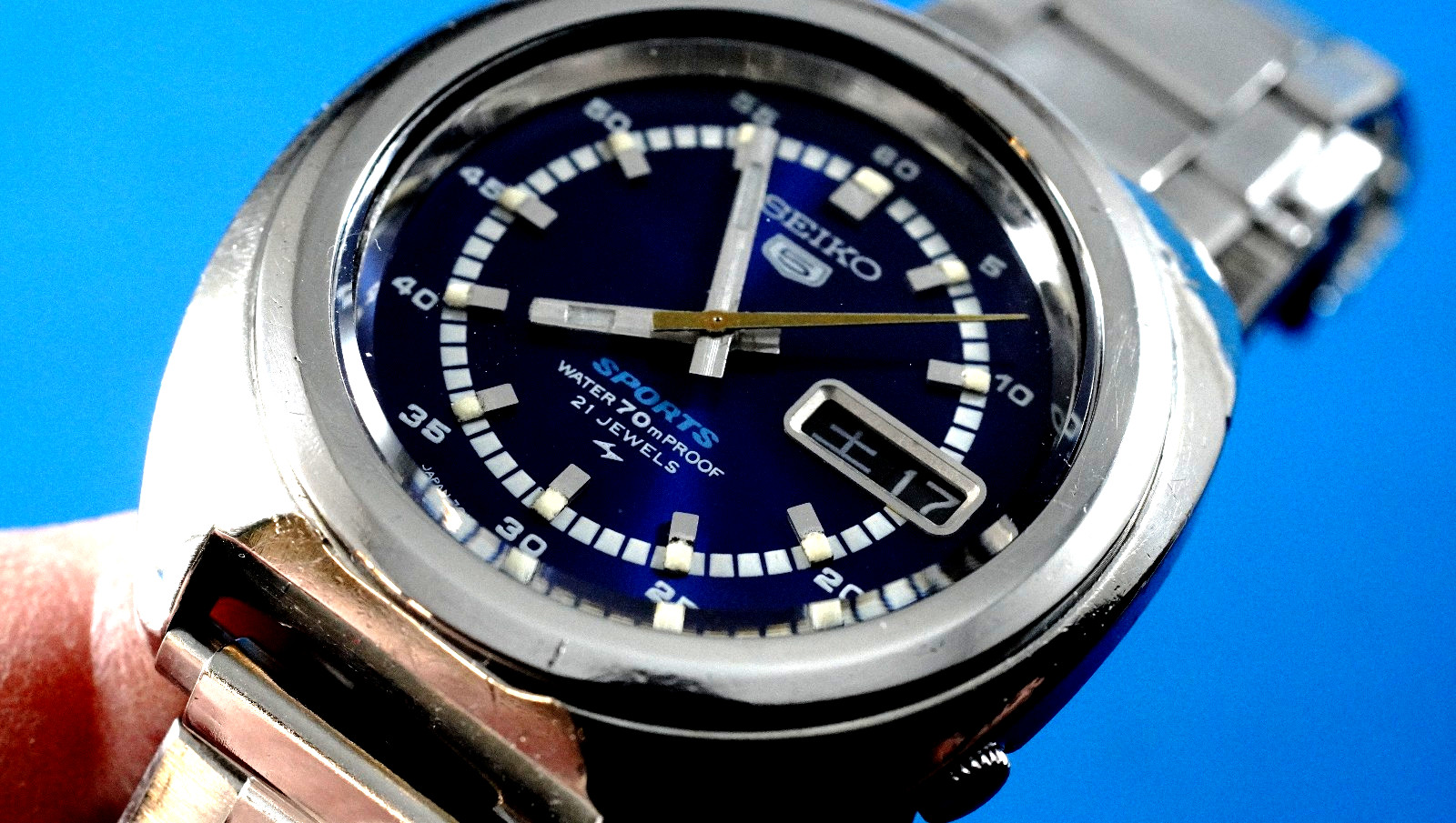 Automatic JDM 7019-7050 5 Vntg'72 Date SPORTS Men's Day 21J Watch Seiko Serviced - vintagewatches.pk