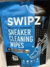 SWIPZ Sneaker Cleaning Wipes 12 Pack Individually Wrapped 