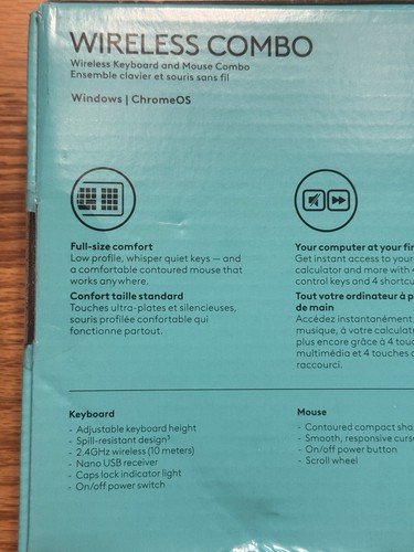 Wireless Keyboard & Mouse 920-008971 Full Size Combo LOGITECH - 第 2/6 張圖片