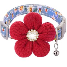 Medium Dog Collar with Flower, Dog Collars for Medium Dogs Collar for Girl Cu...