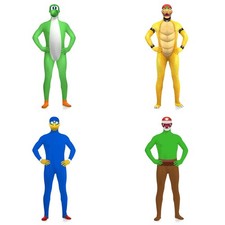 Stylish Mario Yoshi Bowser Cosplay Costume Jumpsuit Perfect For Halloween And