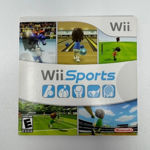 Wii Sports Nintendo Video Game Disc Manual and Cardboard Sleeve CIB