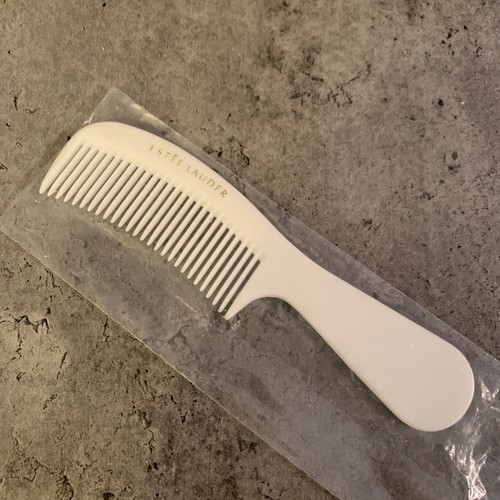 Vintage Estee Lauder White Hair Comb 6.5” Travel Curved Retro - Picture 1 of 4