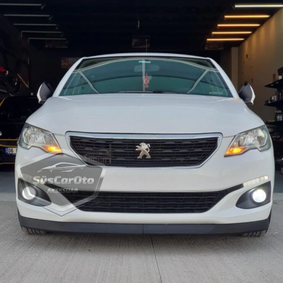 Separador de labios para parachoques delantero 2 piezas - Para Peugeot 301 2012-2021 - Alerón flexible Foto 4 de 4