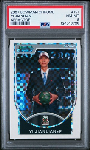 YI Jianlian [Xfractor] #121 2007 Bowman Chrome card