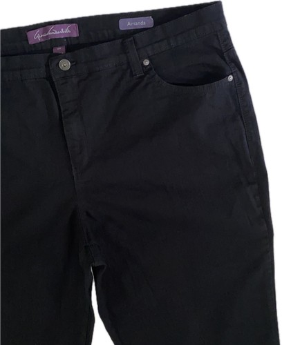 Jeans adelgazantes negros Gloria Vanderbilt talla 18W bolsillos bordados Amanda - Imagen 4 de 16