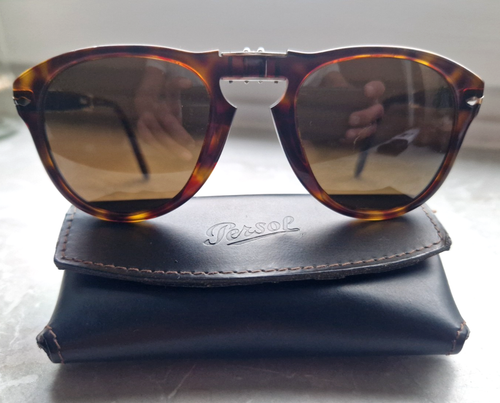 Original Persol Herren Sonnenbrille 52#21 Steve McQueen Klassiker faltbar