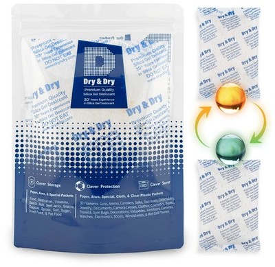 Orange Indicating(Orange to Dark Green) Mixed Silica Gel Packets - Food Safe ...