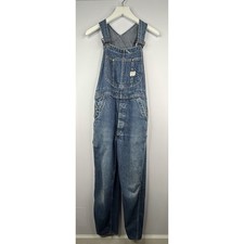 Vtg Big Mac Sanforized Carpenter Overalls Square Bak Union Made 36x30 USA WORN