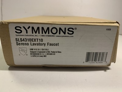 Symmons Sereno Lavatory Bathroom Sink Faucet Single Hole Chrome SLS4310EXT10