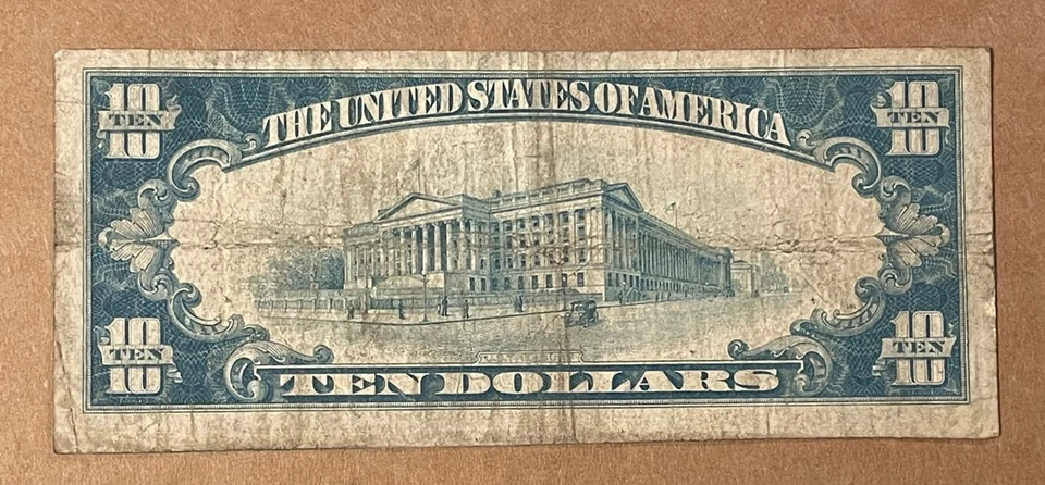U.S. (Indiana, PA) - Series of 1929 $10.00 National Currency Banknote - Image 2 of 2