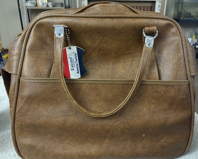 Vtg 1970s AMERICAN TOURISTER Luggage Carry-on Overnight Bag Brown - 18x14 