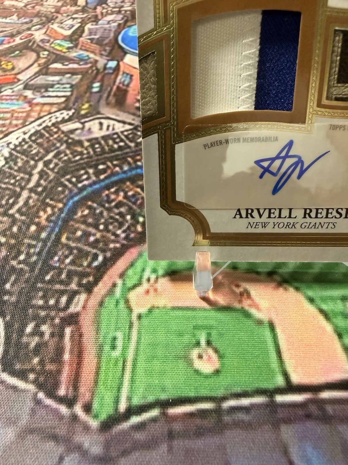Topps 2026 Flagship Football Arvell Reese Giants RC Auto Patch ARP-AR 40/99📈 view 5