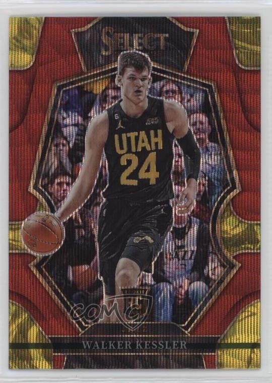 2022-23 Panini Select Premier Level Red Wave Prizm Walker Kessler #187 15j7