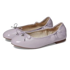 Sam Edelman Felicia Ballet Flat Girls 4 Lilac Leather Bow Detail Slip On ZAP130