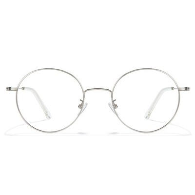 Cyxus Blue Light Blocking Glasses Round Metal Frame Anti Eye Strain UV Protec...