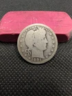 1901 Barber Quarter 90% Silver