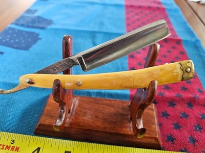 Vintage Pearl Duck Goldedge Straight Razor Solingen Germany 6/8