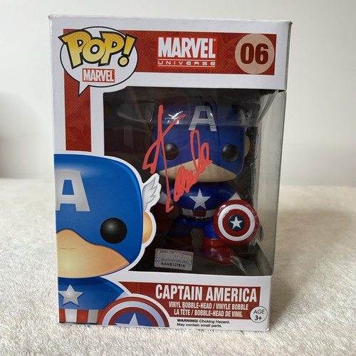 Funko Marvel Universe CAPTAIN AMERICA #06 Signed By STAN LEE BAS COA - Foto 2 di 16