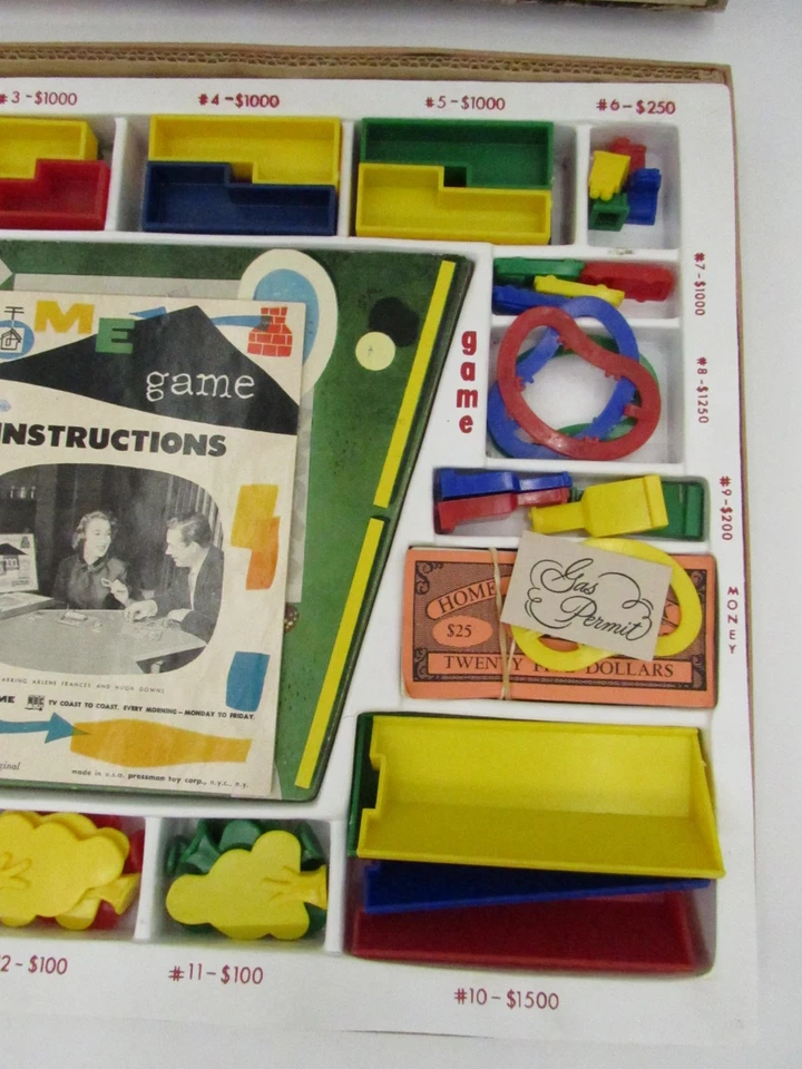 Home Game by Pressman Toy Corp Boardgame Complete # 4499 1950's Very Rare - Image 4 of 4