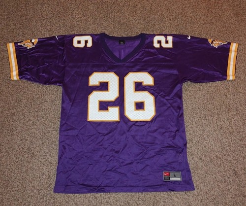 Vtg Nike NFL Minnesota Vikings Robert Smith#26 Purple Jersey Mens L Made in USA - Picture 2 of 18