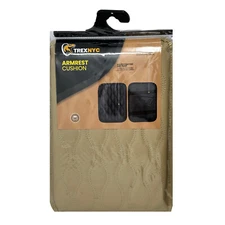 TrexNYC Armrest Cushion, Center Console Cover for Car, Truck, SUV, Tan