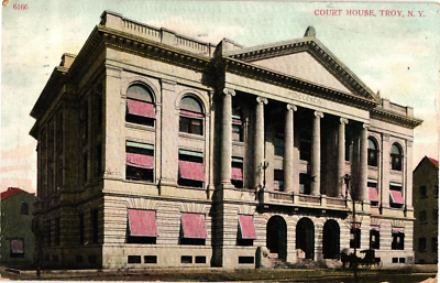 #ad Court House Troy NY Divided Postcard 1911 $5.98