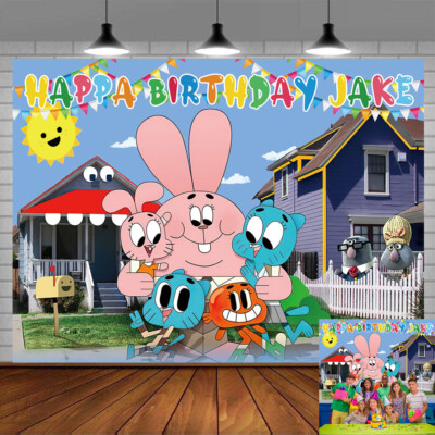 Amazing World of Gumball Personalisiertes Banner Party Hintergrund Vinyl